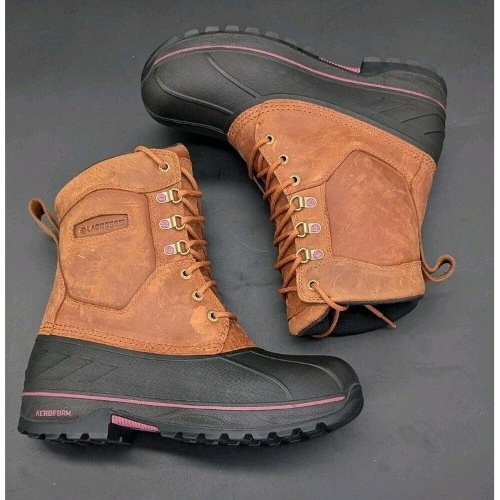 LACROSSE Aero Expedition 10' Brown 200g Boots Size 7 - Worn Once! - READ!